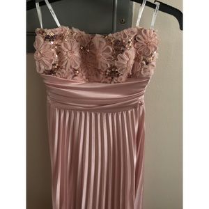 Dresses - Pink silky formal strapless dress Dresses - Pink silky formal strapless dress